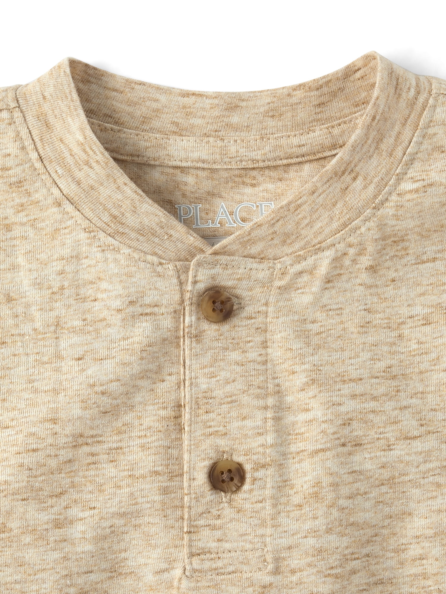 The Children's Place Boys Long Sleeve Marled Henley Top, Sizes XS-XXL