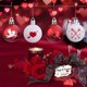 thumbnail image 2 of Xihbxyly Juego de Bolas Decorativas para San Valentín, de Plástico Irrompible, para Decorar Mesas de Fiesta, Bodas, Árboles de Navidad, Colgante Qixi Único, Diseño Reutilizable, 12 Unidades, Incluye, 2 of 7
