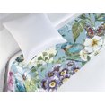 thumbnail image 3 of Springtime Bed Runner, Romantic Wild Nature Themed Flowers Vintage Butterfly and Bird Print, Decorative Accent Bedding Scarf for Hotels Homes & Guest Rooms, Twin, Cadet Blue Multicolor, by Ambesonne, 3 of 3