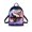 Galaxy Howling Wolf Print, variant on HELLHERO Ghost Spider Web Lightweight Handbag Adjustable Strap Small Backpack for Travel Outing, Polyester Zipper Casual Daypack