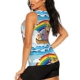 thumbnail image 3 of Sigee Rainbow Animals on Noah's Ark for Women's Workout Tank Top,Running Tank Tops,Sleeveless Gym Clothes, 3 of 8