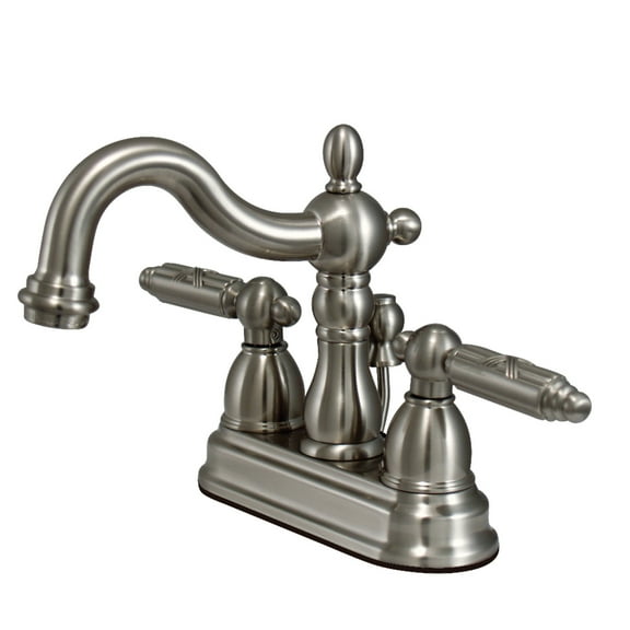 Kingston Brass KS1608GL 4 in. Centerset Bathroom Faucet, Brushed Nickel
