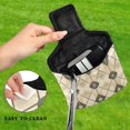 thumbnail image 4 of Haosy Coffee Block Golf Mallet Putter Cover Strong Magnetic Leather Golf Club Headcover Closure, 4 of 7