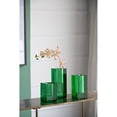 thumbnail image 2 of CC Home Furnishings Medium Rectangular Flower Glass Vase - 7.75" - Green, 2 of 5