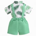 thumbnail image 4 of HCNTES Toddler Baby Boys Clothes Cotton Summer Gentlemen Outfits Short Sleeve Bowtie Romper Suspender Shorts Set, 4 of 7