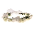 thumbnail image 2 of Womens Girls Boho Floral Wreath Flowers Headband Hair Band Flower Hair Wreath Wedding Hair Accessories - White, as described, 2 of 10