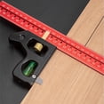 thumbnail image 4 of 11.81 & 15.74 Duty Combination Square Aluminum Alloy 45°/90°Woodworking Square Tool Multifunctional Rafter Combo Square Measuring Tools 1ml, 4 of 5