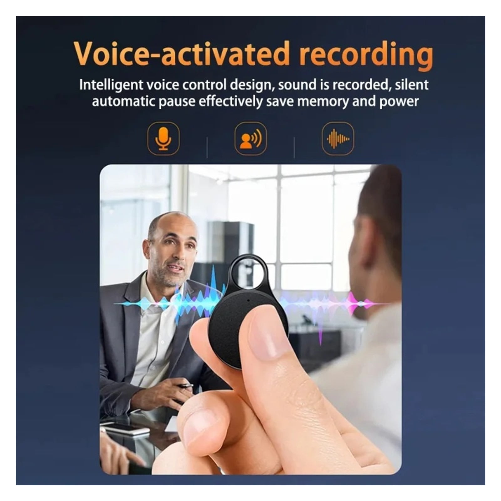 Mini Voice Activated Recorder Digital Sound Professional Dictaphone with Lanyard Small Listening