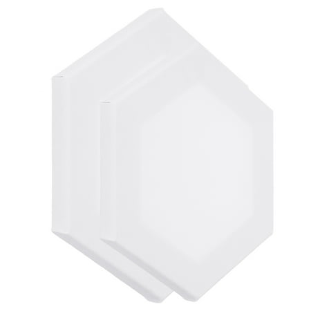 Paint Canvases, 3 Pack 8x7 Inch Hexagon Stretched Art Board Panels White