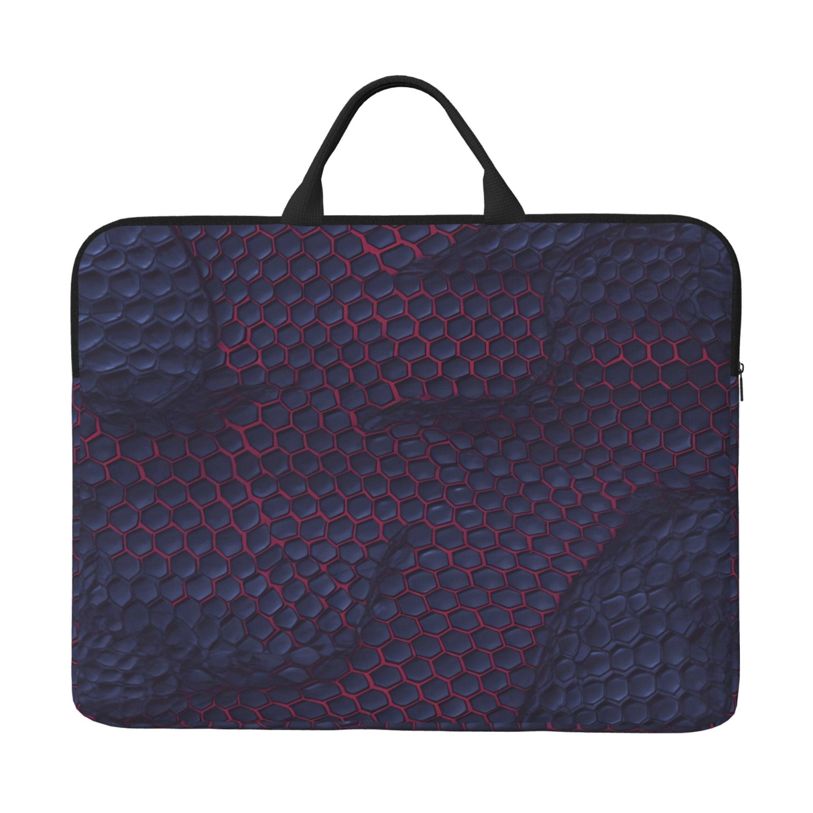 Laptop Sleeve Bag For Women Men 14inch Waterproof Durable Protective Computer Carrying Cover Handle Laptop Case Bag Snake Skin Print Style Palevioletred_4