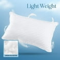 thumbnail image 6 of 【September Restock Sale】Utopia Premium Hotel Quality Striped Bed Pillows for Back Stomach & Side Sleepers - Polycotton Soft Breathable Covers, No-Shift Construction, White, Pack of 2 - Polyester, 6 of 10