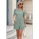 thumbnail image 5 of Mono de Verano para Mujer, de Corta, Holgado, Informal, con Cuello en V, Pantalones Cortos, Elegante, Cómodo, con Bolsillos, Verde, Talla XL, 5 of 8
