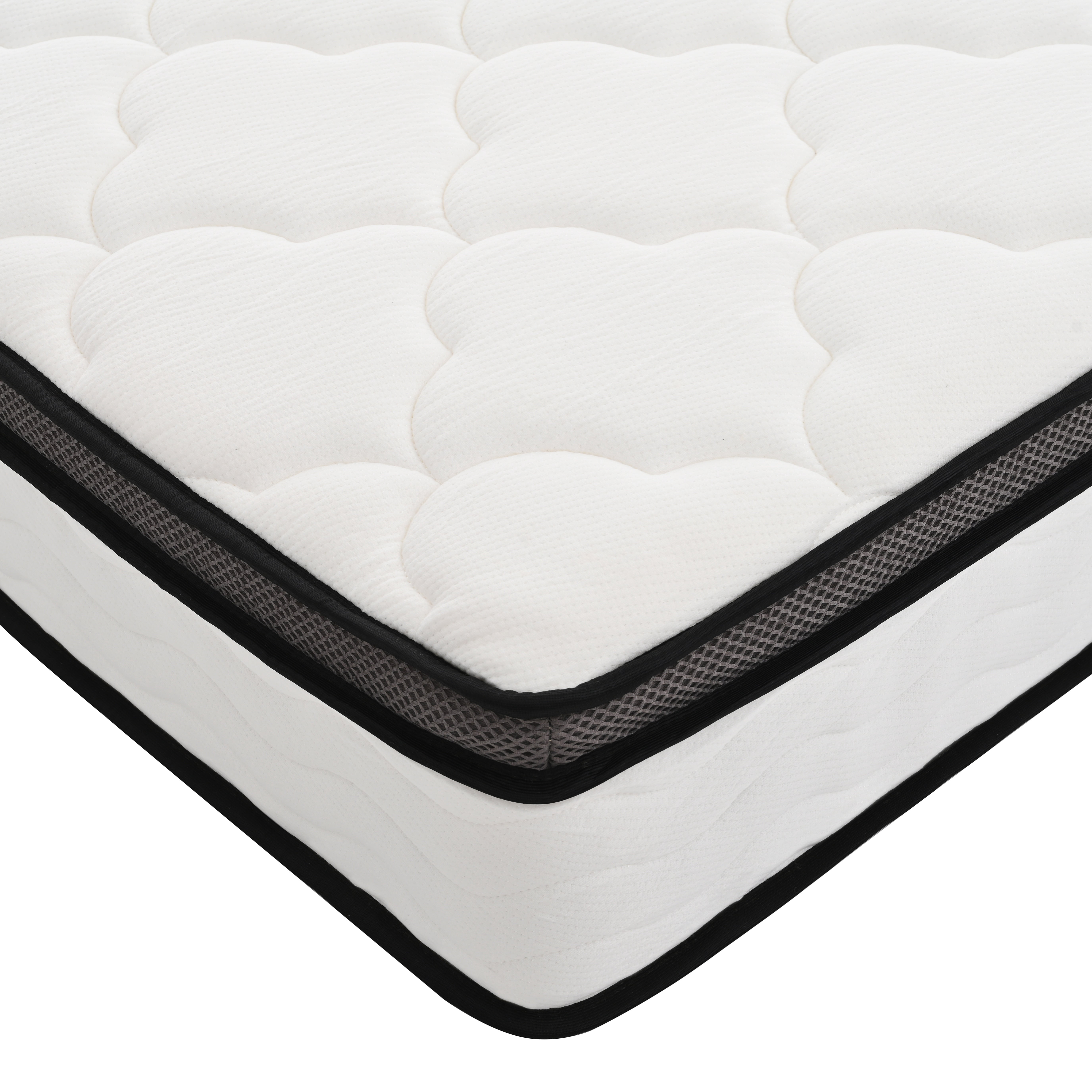 CARZZI LIFE Queen Mattress 10 Inch, Queen Size Memory Foam Mattress in a Box, Hybrid Mattresses with Independent Pocket Coils for Motion Isolation & Silent Sleep, Medium Firm,CertiPUR-US