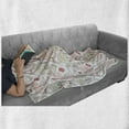 thumbnail image 6 of Paris Soft Flannel Fleece Blanket, French Pop Culture Lovers in Streets Bonjour Je T'aime Flower Pastel Life Image, Cozy Plush for Indoor and Outdoor Use, 60" x 80", Dried Rose Cream, by Ambesonne, 6 of 6