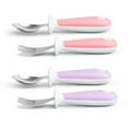 thumbnail image 2 of Munchkin® Raise Toddler Fork and Spoon, Pink/Purple, 12+ months, 4 Pack, 2 of 5