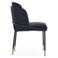 thumbnail image 6 of Manhattan Comfort Flor 18.7" Linen Fabric Dining Chair in Black, 6 of 7