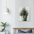 thumbnail image 2 of Fenyluxe Christmas Tree Berries Bow Canvas Prints Wall Art Home Decor for Living Room Bedroom Office Gift Decorations 16x20in, 2 of 5