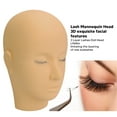 thumbnail image 3 of Lash Mannequin Head, Elastic Makeup Practice Simulated Training Lash Extension Mannequin Head 3 Layer Lashes  for Novice for Cosmetic Store Pink,Light Coffee,Black Coffee, 3 of 7