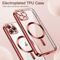 thumbnail image 3 of JETech Electroplated Case for iPhone 12 Pro Max 6.7-Inch, Camera Lens Full Protection, Compatible with MagSafe Wireless Charging, Shockproof Soft TPU Phone Cover (Bright Red), 3 of 7