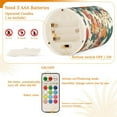 thumbnail image 5 of Yayeee Flameless Candles with Remote Flickering Battery Operated Multi Color Changing, Orange Japanese Flowers Pattern, 5 of 7