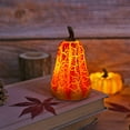 thumbnail image 3 of MZXELPRJD 2 Pcs Lumières de Citrouille à Piles Citrouille Éclairée Décorations de Lanterne de Citrouille pour Halloween Automne Extérieur Intérieur Fête, 3 of 5