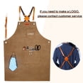 thumbnail image 3 of Jesscasday Fashion Canvas Kitchen Apron Adjustable Shoulder Strap with Pockets Cooking Bib for Woman Men Chef Work Aprons Grill Restaurant Bar Shop Cafes Beauty Nails Studios Uniform, 3 of 20