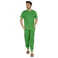 thumbnail image 5 of Inkmeso Solid Nightwear For Mens 2 Piece Sleepwear T-shirt And Pants Pajama Set Short Sleeve Pjs Loungewear Set, 5 of 8