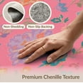 thumbnail image 6 of ODIKA 8'x10' Washable Area Rug Pink Vibrant Floral Symphony Design Elegant Garden Motifs with Intricate Border Detail for King Size Bedroom Under Bed, Master Suite, Non-Shedding, Easy Care, 6 of 7