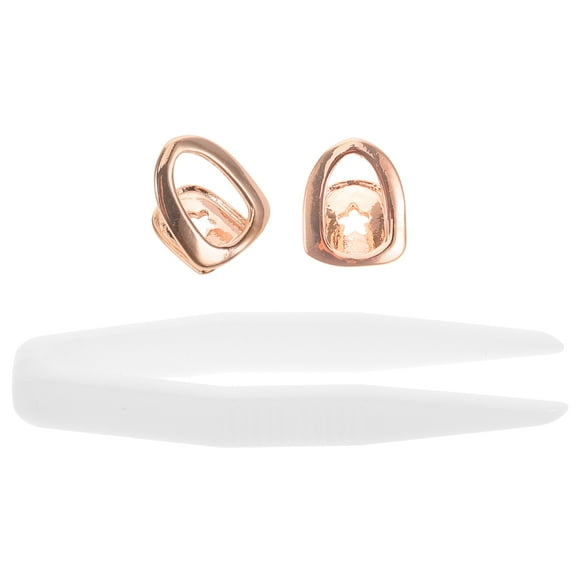 1 Set (2 Pcs) FDA Certified Copper Tooth Caps for Men's Teeth and Party Wear