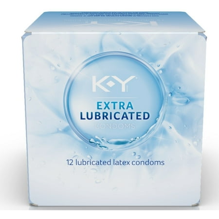 2 Pack - K-Y Extra Lubricated Latex Condoms, Discreetly Packaged With Extra Lubrication For Comfort & Smoothness,