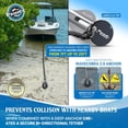 thumbnail image 5 of Patented Aluminum Spike Beach Anchor (18") for Boats, Jet Skis & PWCs | Ultra-Light Sand Anchor Keeps Watercraft Secure Near Shore, Sandbar & Shallow Water | Complete Bundle with Bungee Dock Line, 5 of 6