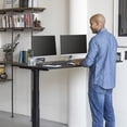 thumbnail image 5 of Stand Up Desk Store Dual Motor Electric Adjustable Height Standing Desk with EZ Assemble Steel Frame (Black Frame/Matte Black Top, 60" Wide), 5 of 6