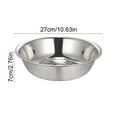 thumbnail image 3 of Stainless Steel Mixing Bowl Large Capacity Dough Prep Bowl Kitchen Utility Basin Flat Bottom Salad Prep, 3 of 6