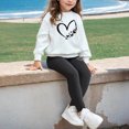 thumbnail image 5 of Gubotare Girl Winter Clothes Elegant Girls' Top & Pants Set Legging Pants California Print Long Sleeve Sweatshirt School and Daily Wear 7T 8T, 5 of 6