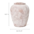 thumbnail image 6 of LuxenHome 2-Piece Marble Brown and White Terracotta Vase Set, 6 of 7