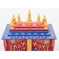 thumbnail image 2 of Wooden Temple For Home / Pooja Mandir With Doors for Home/ Prayer Room/ Pooja Ghar Handmade Wall Mount Hindu Temple, Shrine, Alter, 2 of 4