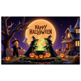 thumbnail image 1 of Decorative Design Happy Halloween Banner Witch Theme Pumpkin Design Spooky Elements for Halloween Party Indoor Decoration Outdoor Event, 1 of 5