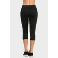 thumbnail image 3 of Sofra Women's Essential Workout Active Running Capri Leggings with Side Pockets, 3 of 4