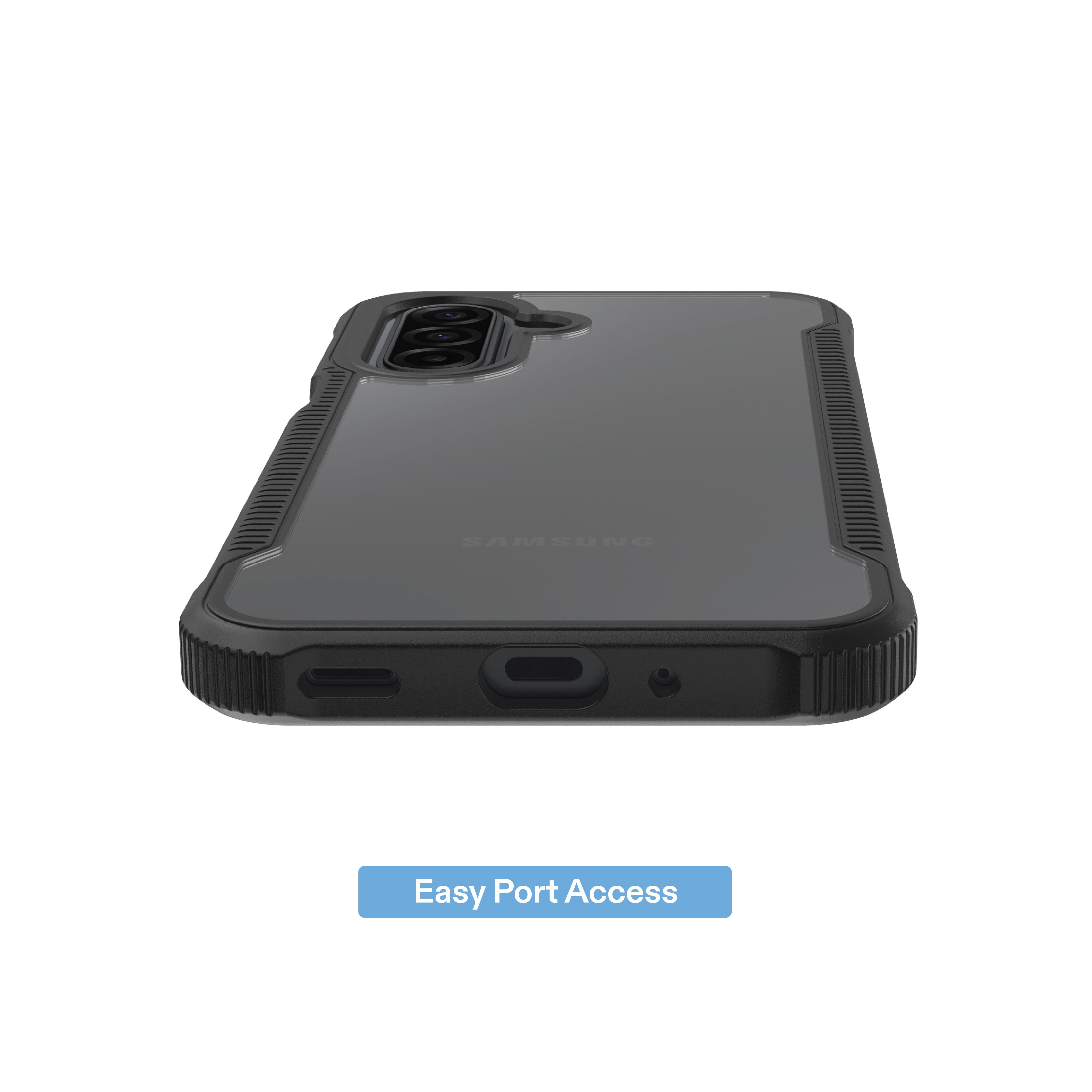 onn Dual-Layer Phone Case for Samsung Galaxy A17 5G - Black/Clear