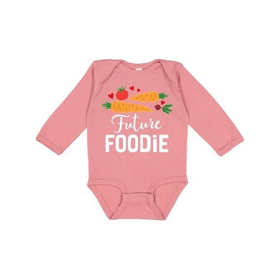 Inktastic Future Foodie Childs Veggies Food Boys or Girls Long Sleeve Baby Bodysuit