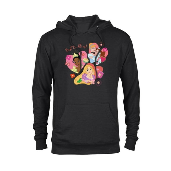 Disney Princess Best Buddies Valentine’s Day Friends - Pullover Hoodie for Adults - Customized-Black