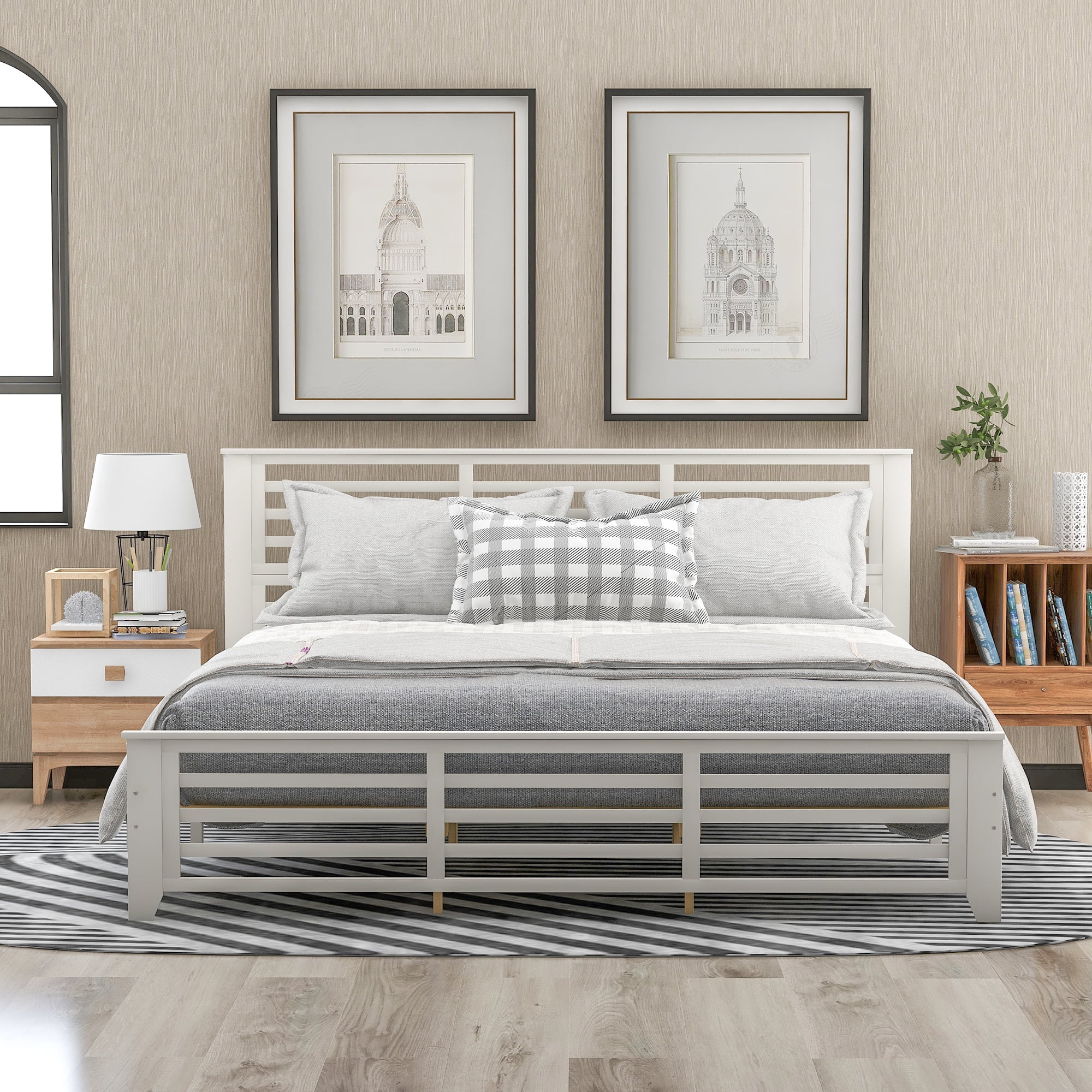 white platform bed frame king white platform bed frame king