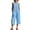 Light Blue, variant on Womens Cargo Jumpsuits Button Down Crew Neck Sleeve Overalls Casual Loose Trendy Romper With Multi Pockets