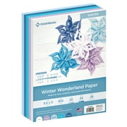 Printworks Winter Wonderland Paper, 5 Assorted Colors, Solid Core, 300 Sheets, 8.5 x 11 (00604)