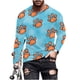 thumbnail image 4 of Ceisia Men's Colorful Glitter Paw Print T-Shirt | Slim Long-Sleeve Crewneck Casual Top Gift, 4 of 5