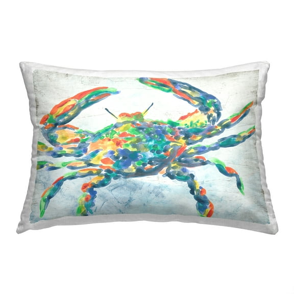 Stupell Industries Modern Hued Crab Decorative Printed Throw Pillow, 14 x 20