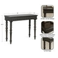 thumbnail image 5 of Kate and Laurel Patresa Traditional Carved Wood Console Table, 36 x 30 x 14, Dark Mocha, Decorative Rectangle Entryway Table with Wooden Carving Details and Turned Legs, 5 of 10