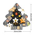 thumbnail image 2 of Stylish Metal Hanging Christmas Tree Wind Spinner - Festive Orange & Yellow Leaf Design with White Santa for Garden Decor, 2 of 7