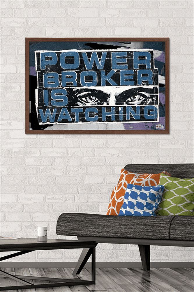 Marvel Falcon and Winter Soldier - Power Broker Watching 1 Wall Poster, 22.375" x 34", Framed