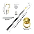 thumbnail image 4 of Shoreew Ladder Pull Down System Kit 64-inch Telescopic Rod Attic Pull Down System Stainless Steel Ladder Pull Hook Set for Cord Ropes, 4 of 6